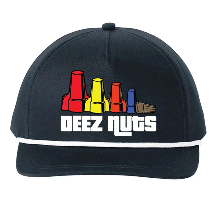 Deez Nuts Electrician Funny For Women Gift Snapback Five-Panel Rope Hat