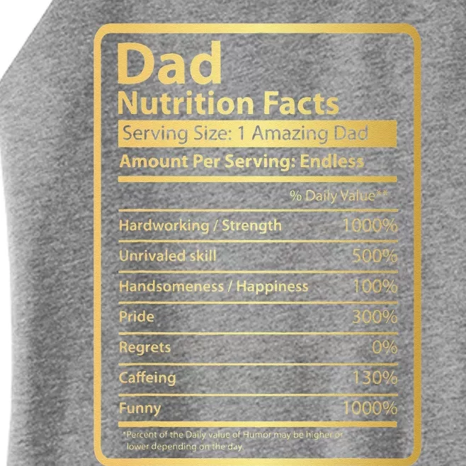 Dad Nutrition Facts Fathers Day Gift For Dad Women’s Perfect Tri Rocker Tank