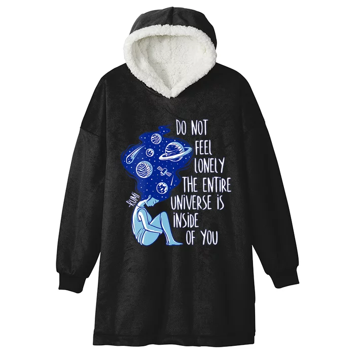 Do Not Feel Lonely Best Rumi Mystical Quotes Hooded Wearable Blanket