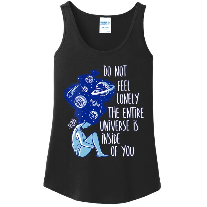 Do Not Feel Lonely Best Rumi Mystical Quotes Ladies Essential Tank