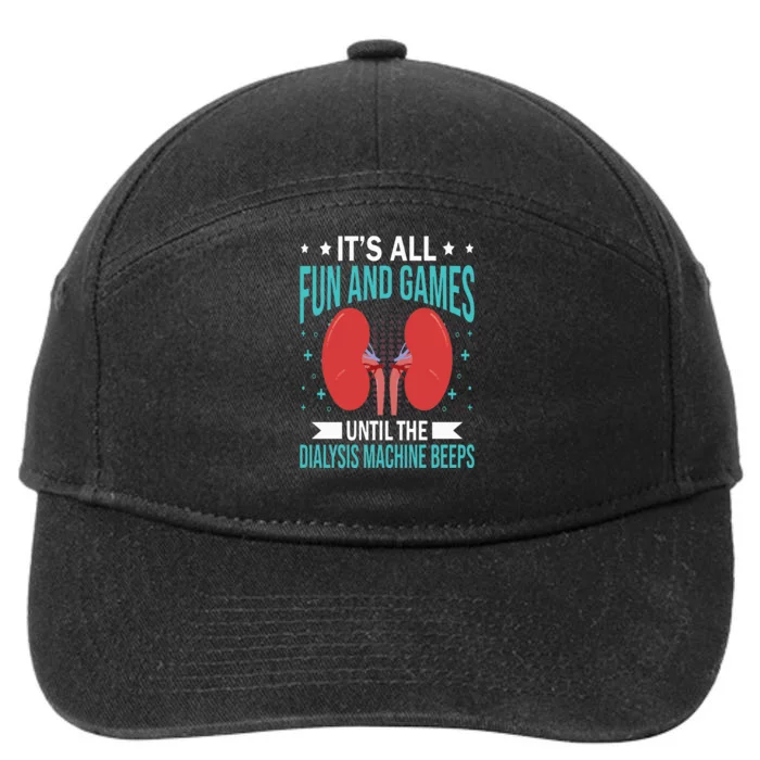 Dialysis Nurse Funny Dialysis Technician 7-Panel Snapback Hat