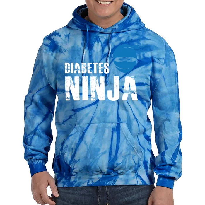 Diabetes Ninja Funny Gift Support Awareness Fighter Gift Tie Dye Hoodie