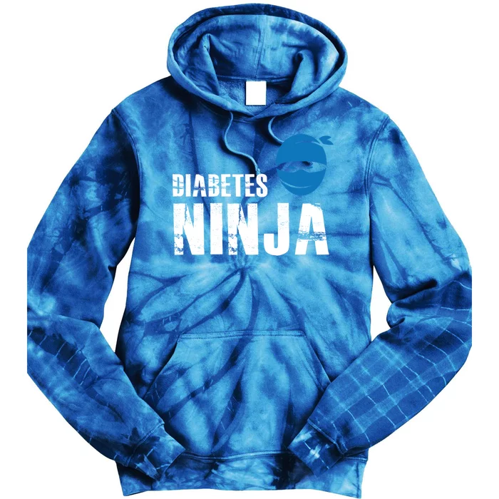 Diabetes Ninja Funny Gift Support Awareness Fighter Gift Tie Dye Hoodie