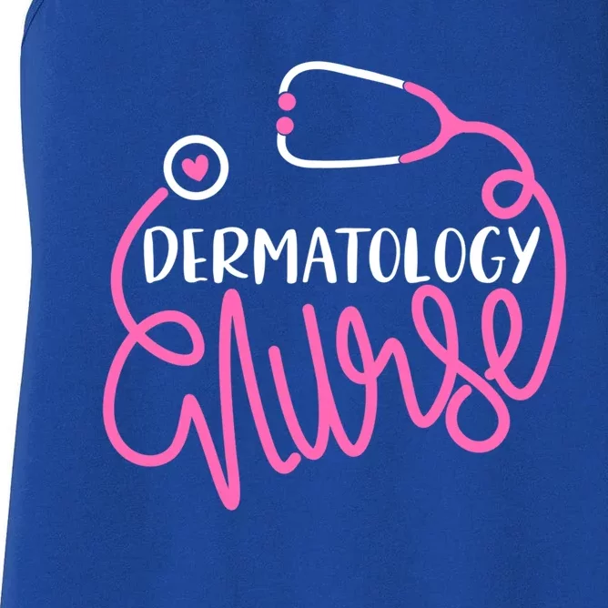 Dermatology Nurse Funny Dermatology Nursing Departt Nurse Gift Women's Racerback Tank