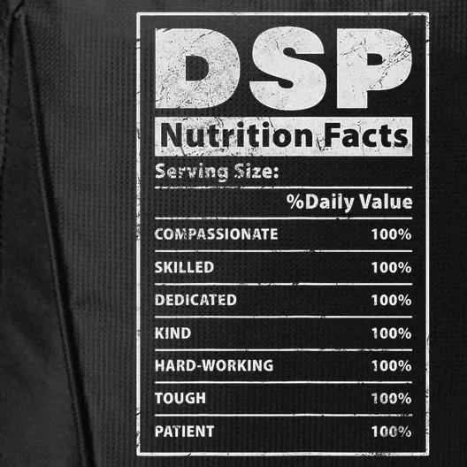 Dsp Nutrition Facts Direct Support Staff Dsp Nurse Grunge City Backpack