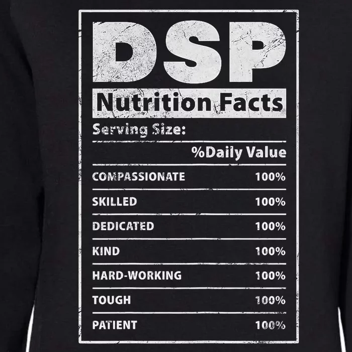 Dsp Nutrition Facts Direct Support Staff Dsp Nurse Grunge Womens California Wash Sweatshirt