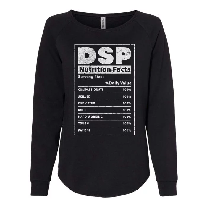 Dsp Nutrition Facts Direct Support Staff Dsp Nurse Grunge Womens California Wash Sweatshirt