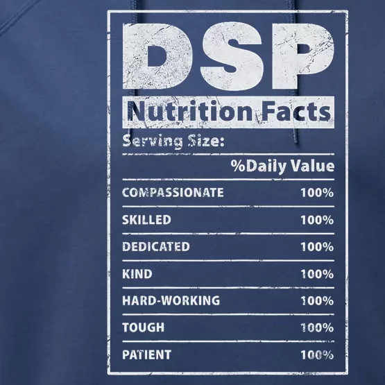 Dsp Nutrition Facts Direct Support Staff Dsp Nurse Grunge Performance Fleece Hoodie