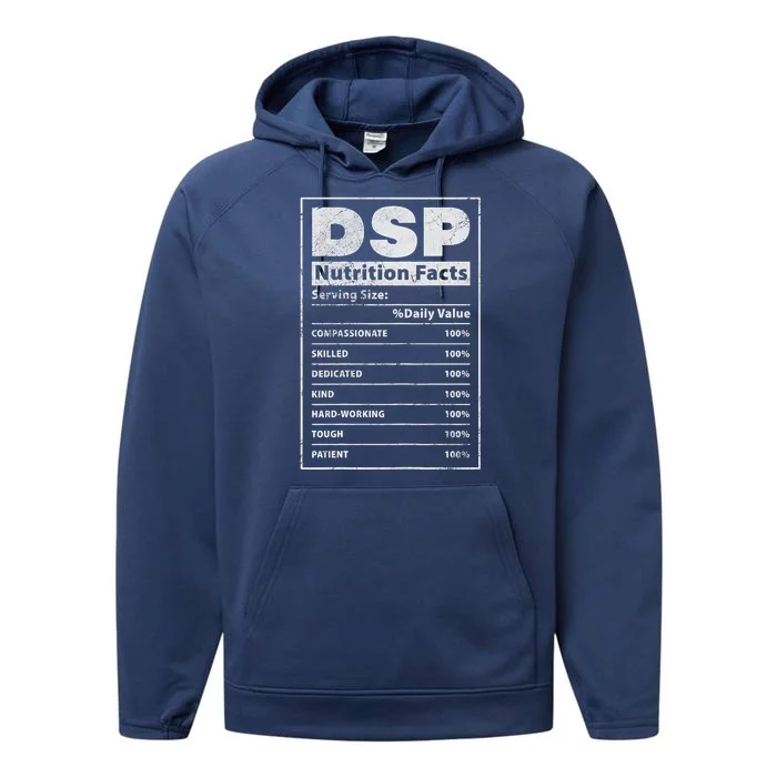 Dsp Nutrition Facts Direct Support Staff Dsp Nurse Grunge Performance Fleece Hoodie