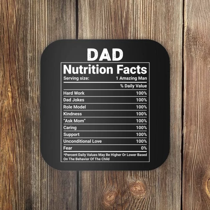 Dad Nutrition Facts Coaster