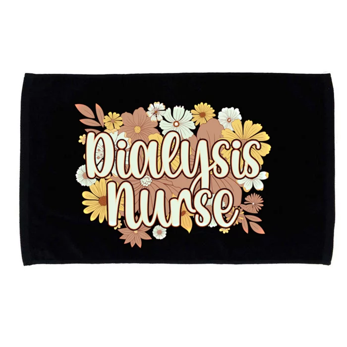 Dialysis Nurse Flowers Dialysis Nursing Great Gift Microfiber Hand Towel