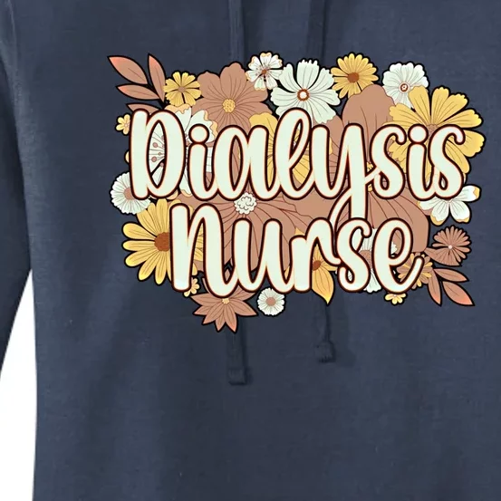 Dialysis Nurse Flowers Dialysis Nursing Great Gift Women's Pullover Hoodie