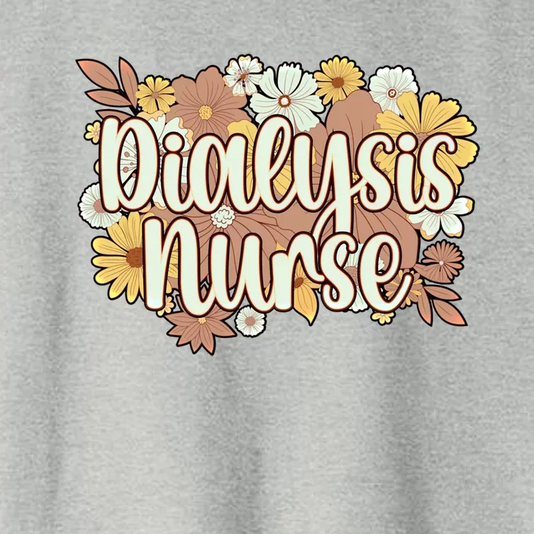 Dialysis Nurse Flowers Dialysis Nursing Great Gift Women's Crop Top Tee