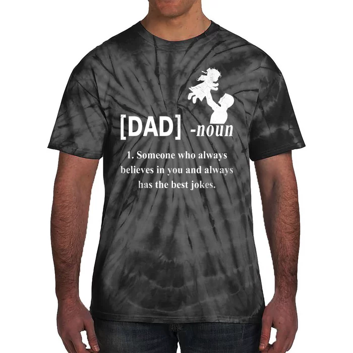 Dad Noun Funny Definition Gift For Dad Fathers Day Tie-Dye T-Shirt