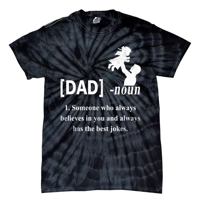 Dad Noun Funny Definition Gift For Dad Fathers Day Tie-Dye T-Shirt