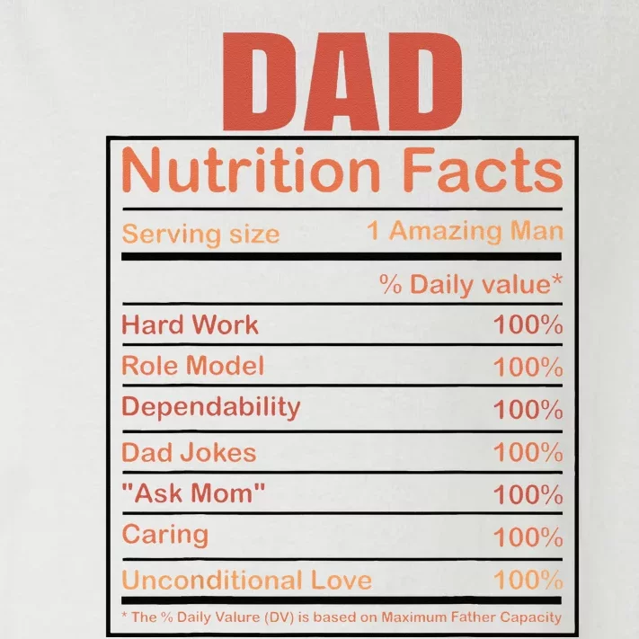 Dad Nutrition Facts Funny Humorous Dad Quote For Fathers Day Toddler Long Sleeve Shirt