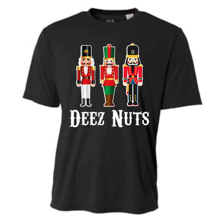 Deez Nuts Funny Christmas Nutcracker Cooling Performance Crew T-Shirt