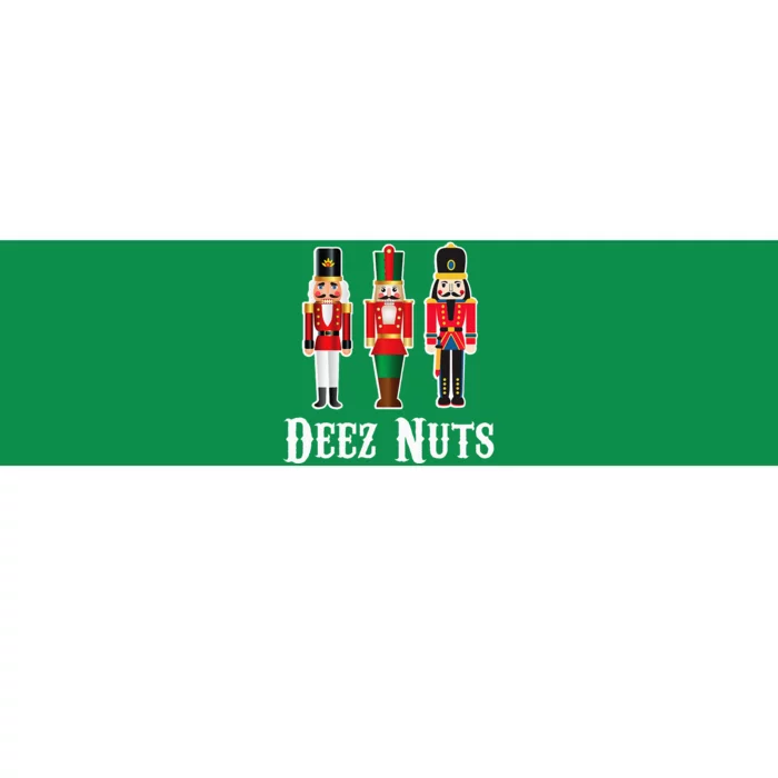 Deez Nuts Funny Christmas Nutcracker Bumper Sticker