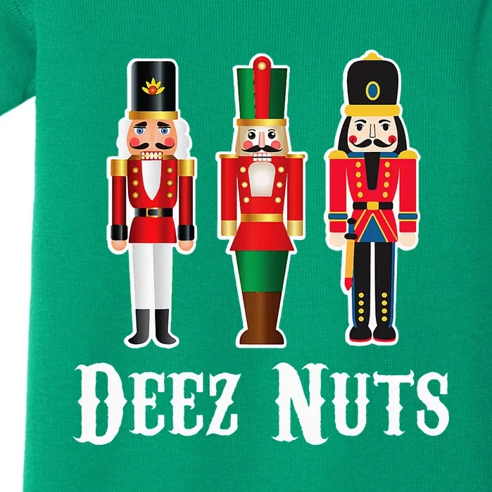 Deez Nuts Funny Christmas Nutcracker Baby Bodysuit