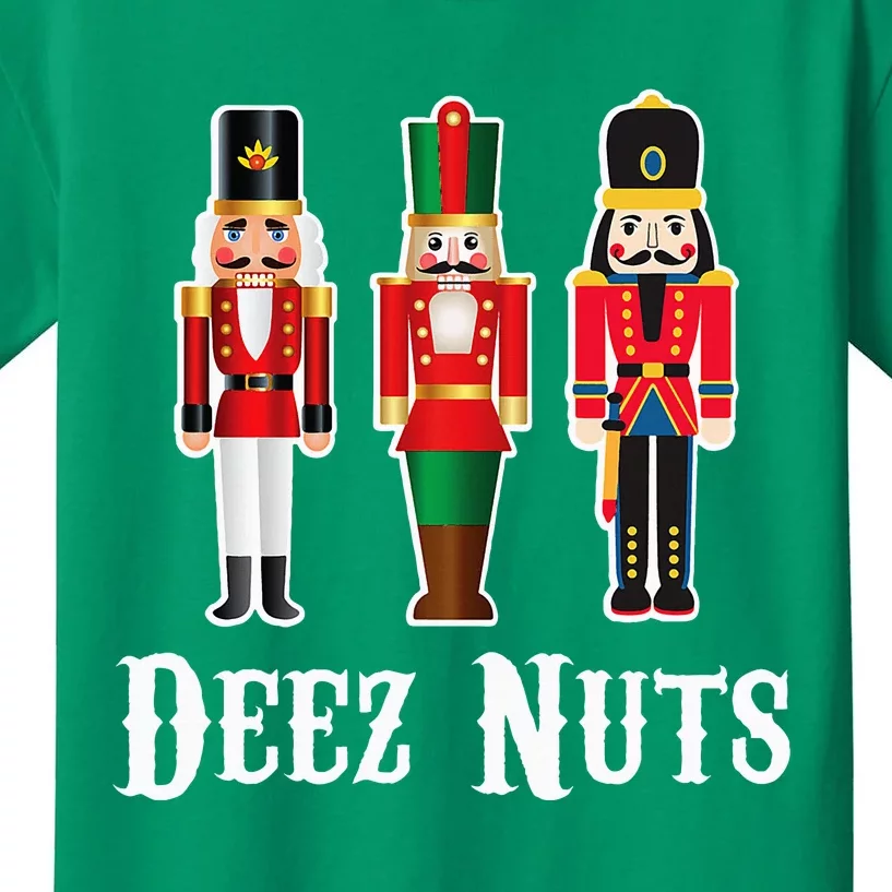 Deez Nuts Funny Christmas Nutcracker Kids T-Shirt