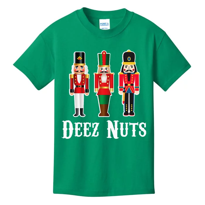 Deez Nuts Funny Christmas Nutcracker Kids T-Shirt