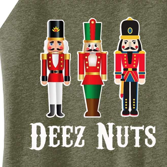 Deez Nuts Funny Christmas Nutcracker Women’s Perfect Tri Rocker Tank