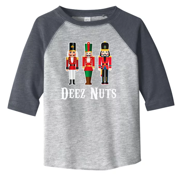 Deez Nuts Funny Christmas Nutcracker Toddler Fine Jersey T-Shirt