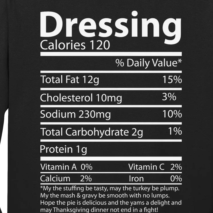 Dressing Nutritional Facts Family Matching Long Sleeve Shirt