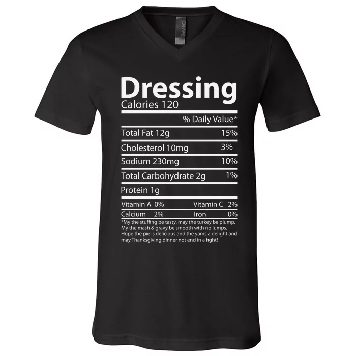 Dressing Nutritional Facts Family Matching V-Neck T-Shirt