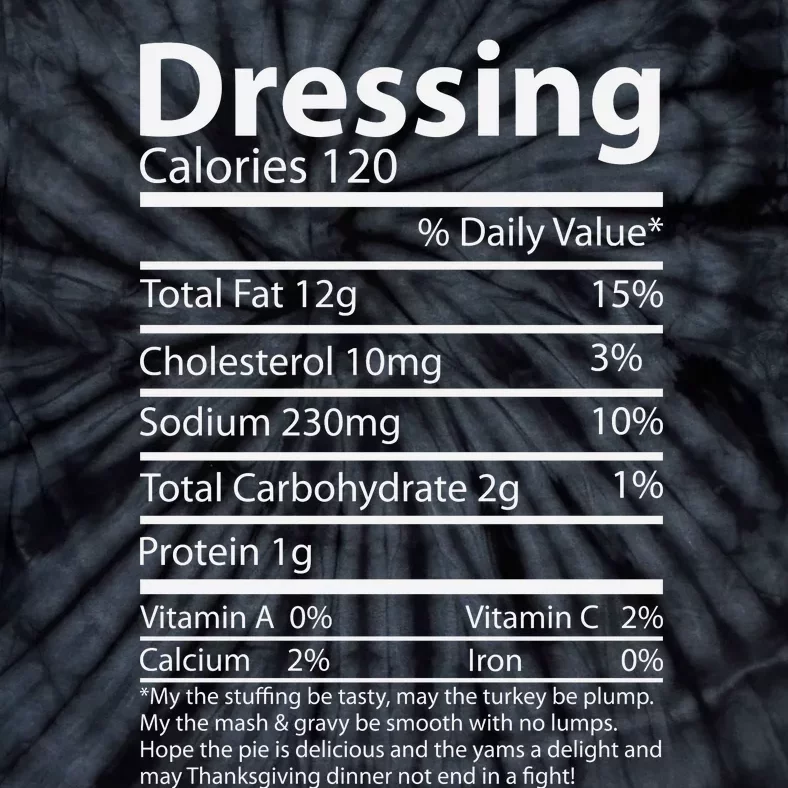 Dressing Nutritional Facts Family Matching Tie-Dye T-Shirt