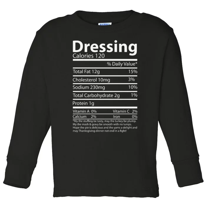 Dressing Nutritional Facts Family Matching Toddler Long Sleeve Shirt