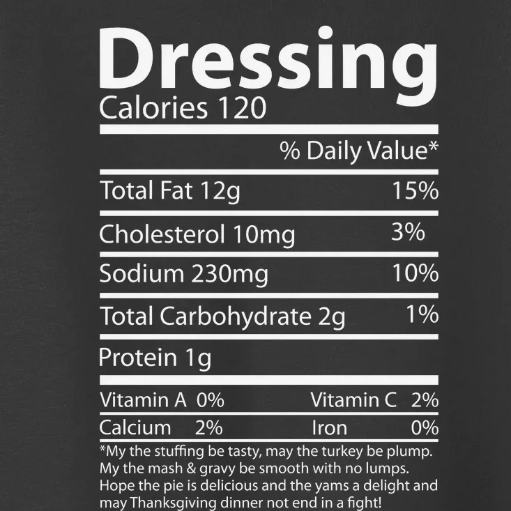 Dressing Nutritional Facts Family Matching Toddler T-Shirt