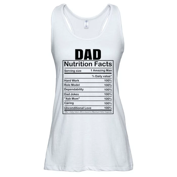 Dad Nutrition Facts Funny Humorous Dad Quote For Fathers Day Ladies Essential Flowy Tank