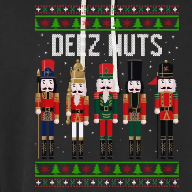 Deez Nut Funny Christmas Gift Garment-Dyed Fleece Hoodie