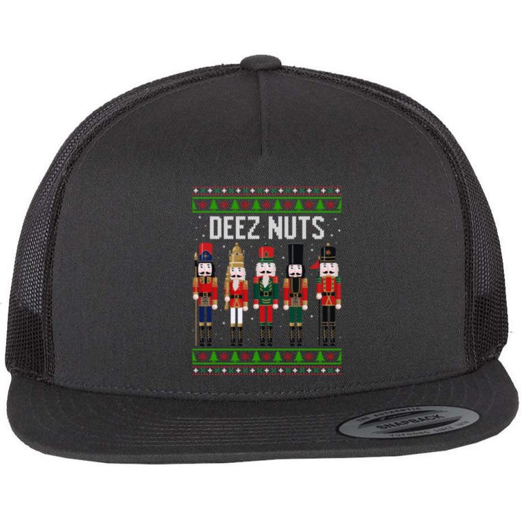 Deez Nut Funny Christmas Gift Flat Bill Trucker Hat