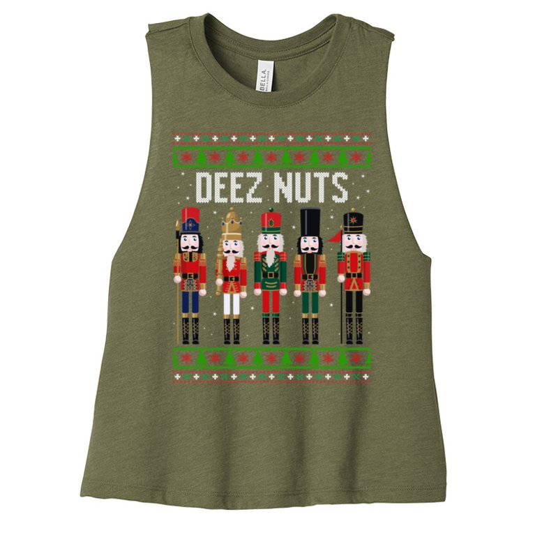 Deez Nut Funny Christmas Gift Women’s Racerback Cropped Tank
