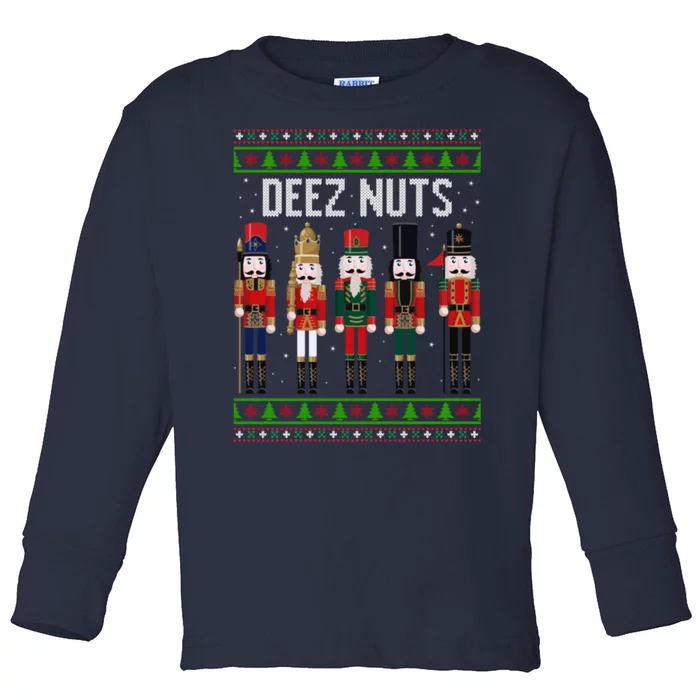 Deez Nut Funny Christmas Gift Toddler Long Sleeve Shirt