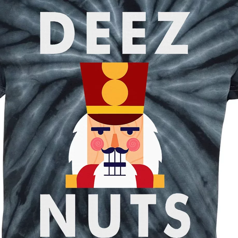 Deez Nuts Funny Christmas Nutcracker Kids Tie-Dye T-Shirt