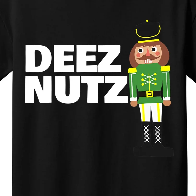 Deez Nuts Funny Christmas Nutcracker Deez Nuts Kids T-Shirt