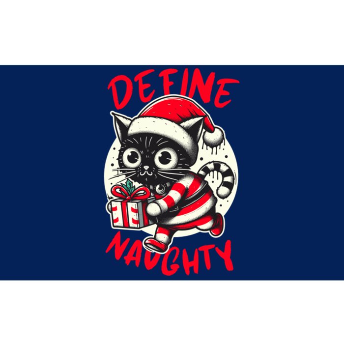 Define Naughty Funny Naughty Cat Christmas Bumper Sticker