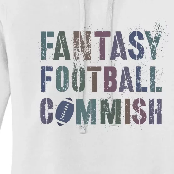 Drafting Night Fantasy Football Commish Dibs On Commissioner Women's Pullover Hoodie