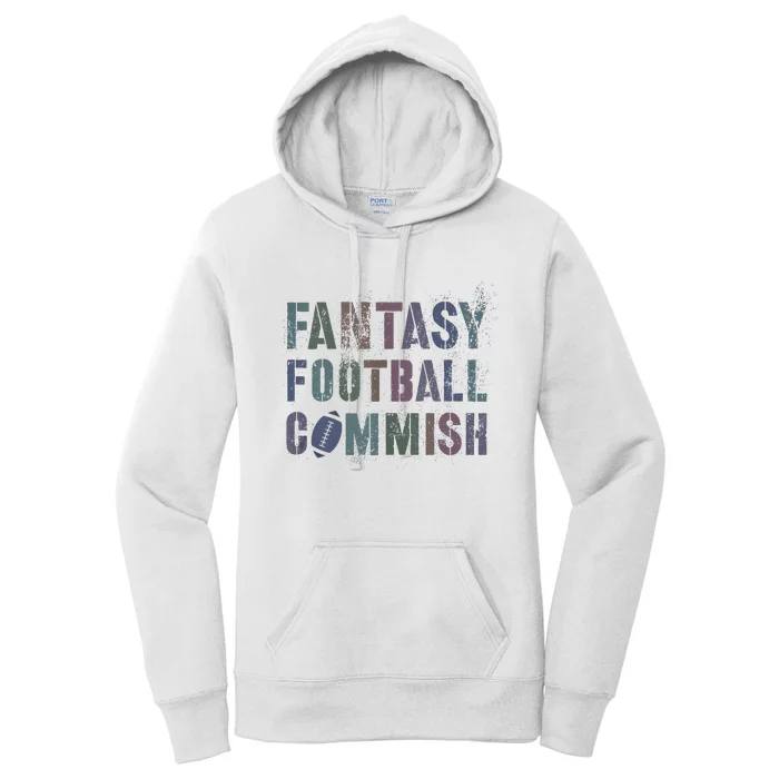 Drafting Night Fantasy Football Commish Dibs On Commissioner Women's Pullover Hoodie