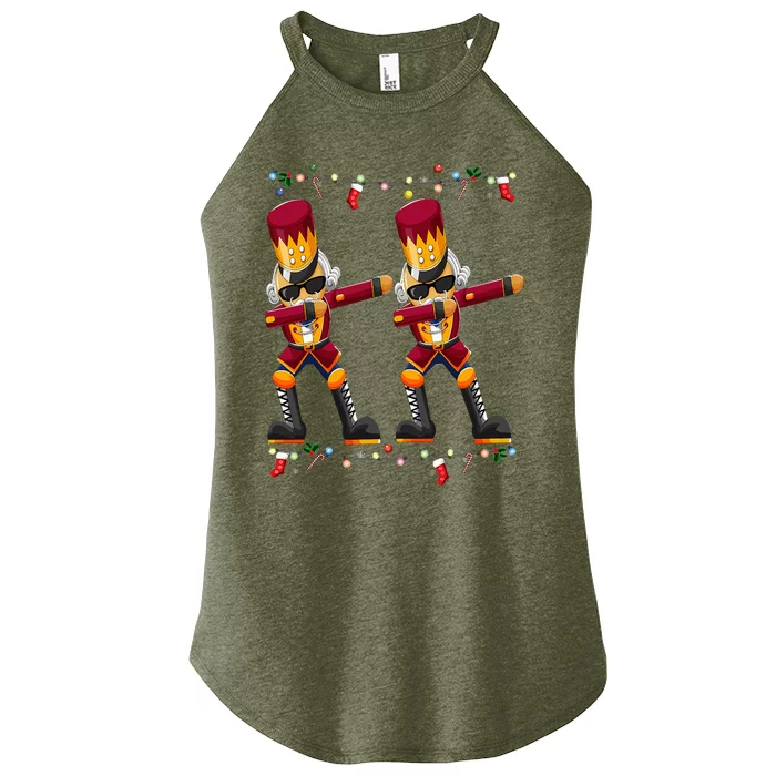 Dabbing Nutcracker Figure Christmas Nutcracker Ballet Women’s Perfect Tri Rocker Tank