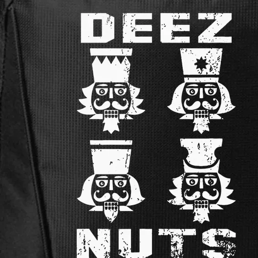 Deez Nuts Funny Christmas Nutcracker City Backpack