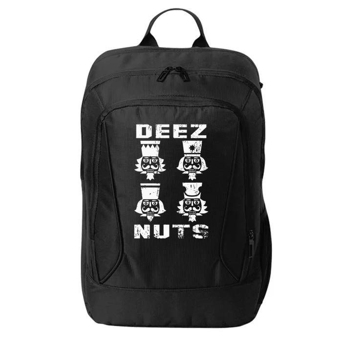 Deez Nuts Funny Christmas Nutcracker City Backpack