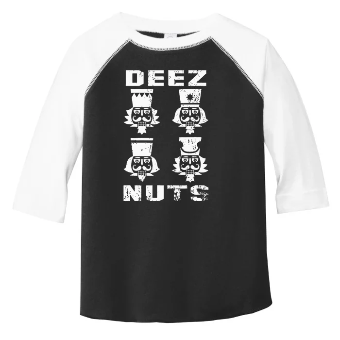 Deez Nuts Funny Christmas Nutcracker Toddler Fine Jersey T-Shirt