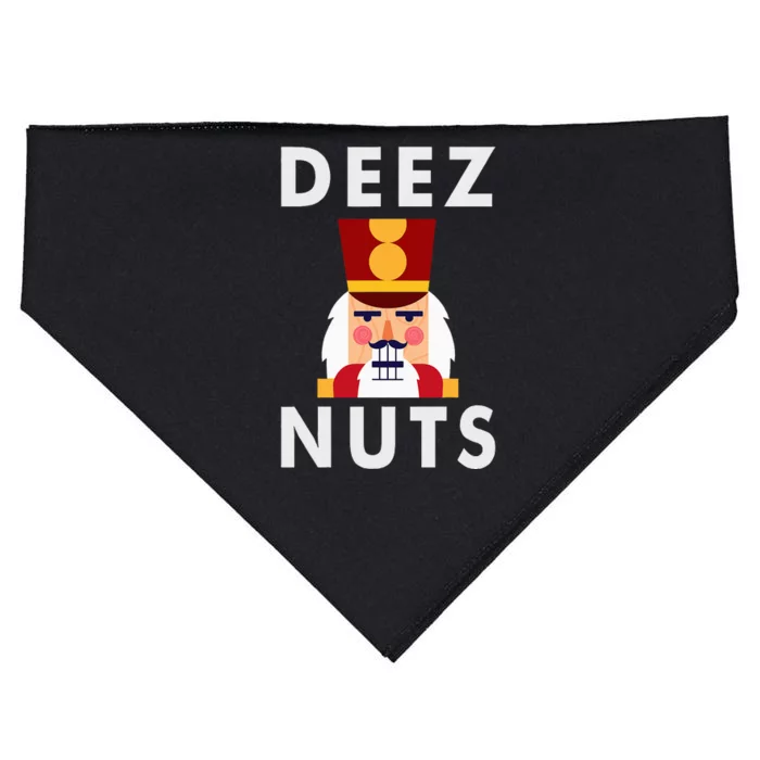 Deez Nuts Funny Christmas Nutcracker USA-Made Doggie Bandana