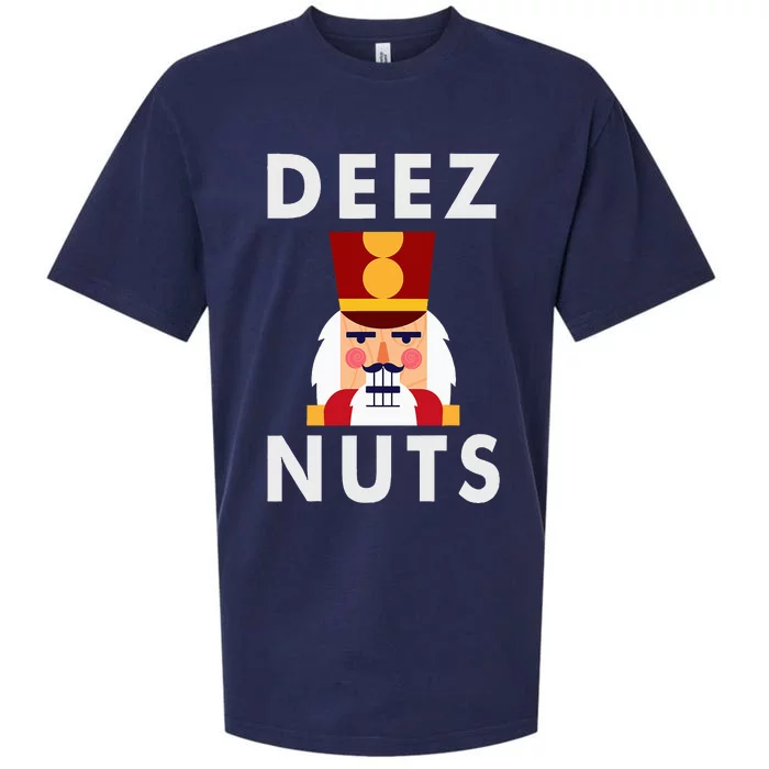 Deez Nuts Funny Christmas Nutcracker Sueded Cloud Jersey T-Shirt