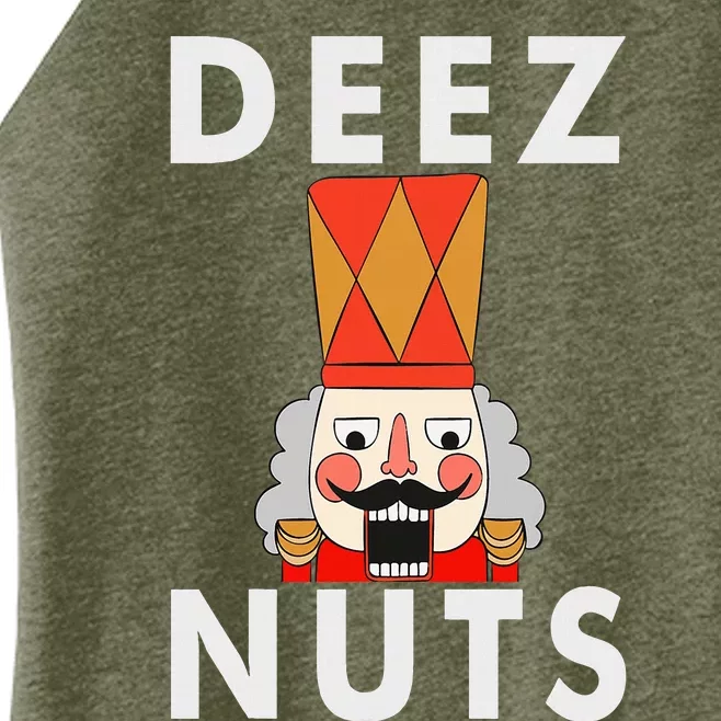 Deez Nuts Funny Christmas Nutcracker Women’s Perfect Tri Rocker Tank