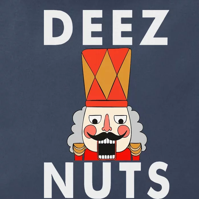 Deez Nuts Funny Christmas Nutcracker Zip Tote Bag